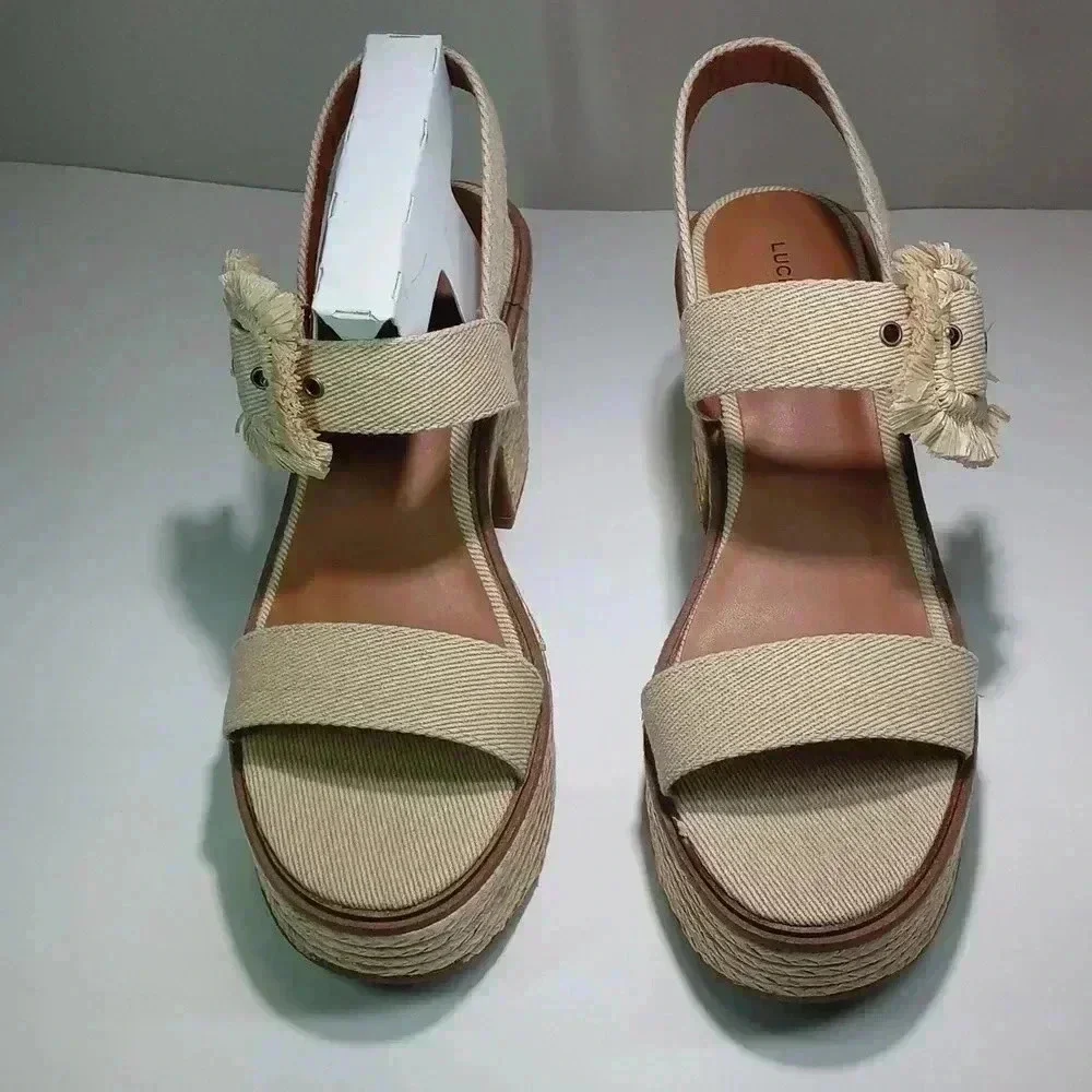 Lucky brand women's Yidris Espandrille platform sandal Healed
